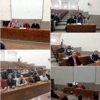 عميد كلية علوم الرياضة  ا.د/ اسامه صلاح فؤاد يجتمع  اعضاء هيئة التدريس للتحضير لامتحانات الفصل الدراسي الاول للعام الجامعى 2026/2025م