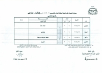 جدول إمتحانات الدراسات العليا للعام الجامعى 2017/2016 بنات - مارس - الدور الثانى