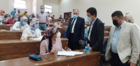 زيارة معالي الاستاذ الدكتور ناصر الجيزاوي لكلية التربية الرياضية لتفقد امتحانات الدراسات العليا