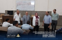نائب رئيس جامعة بنها لشئون الدراسات العليا والبحوث تتفقد سير امتحانات الفصل الدراسي الثاني بكلية علوم الرياضة