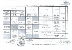 جدول مواعيد الامتحانات التطبيقية ( العملية ) للفرق الاربعة بالكلية الفصل الدراسى الاول للعام الجامعى 2015/2016 م