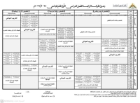 جدول الدراسي الفرقة الرابعة للعام الجامعى ٢٠٢٦/٢٠٢٥م